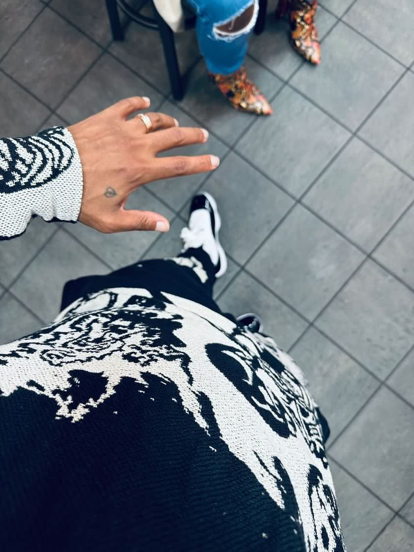 "Flamme de squelette" Tenue Nike Crewneck + Jogging