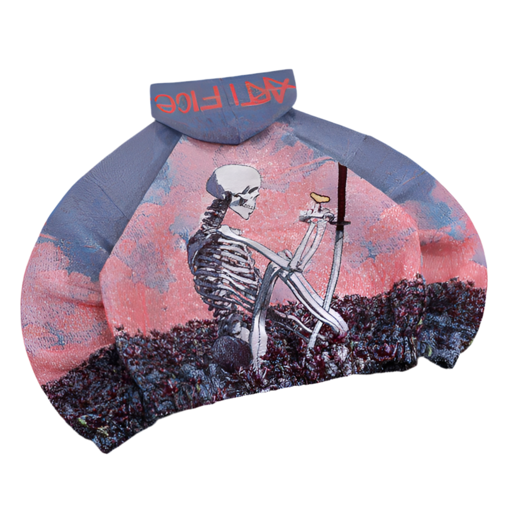 Unisex Hoodie - Skeleton and Clouds