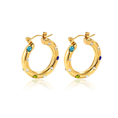 Boucles d'oreilles rondes en diamant - Wearspective