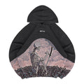 Sweat à capuche délavé "Squelette en paix " 1 sur 1 (M)