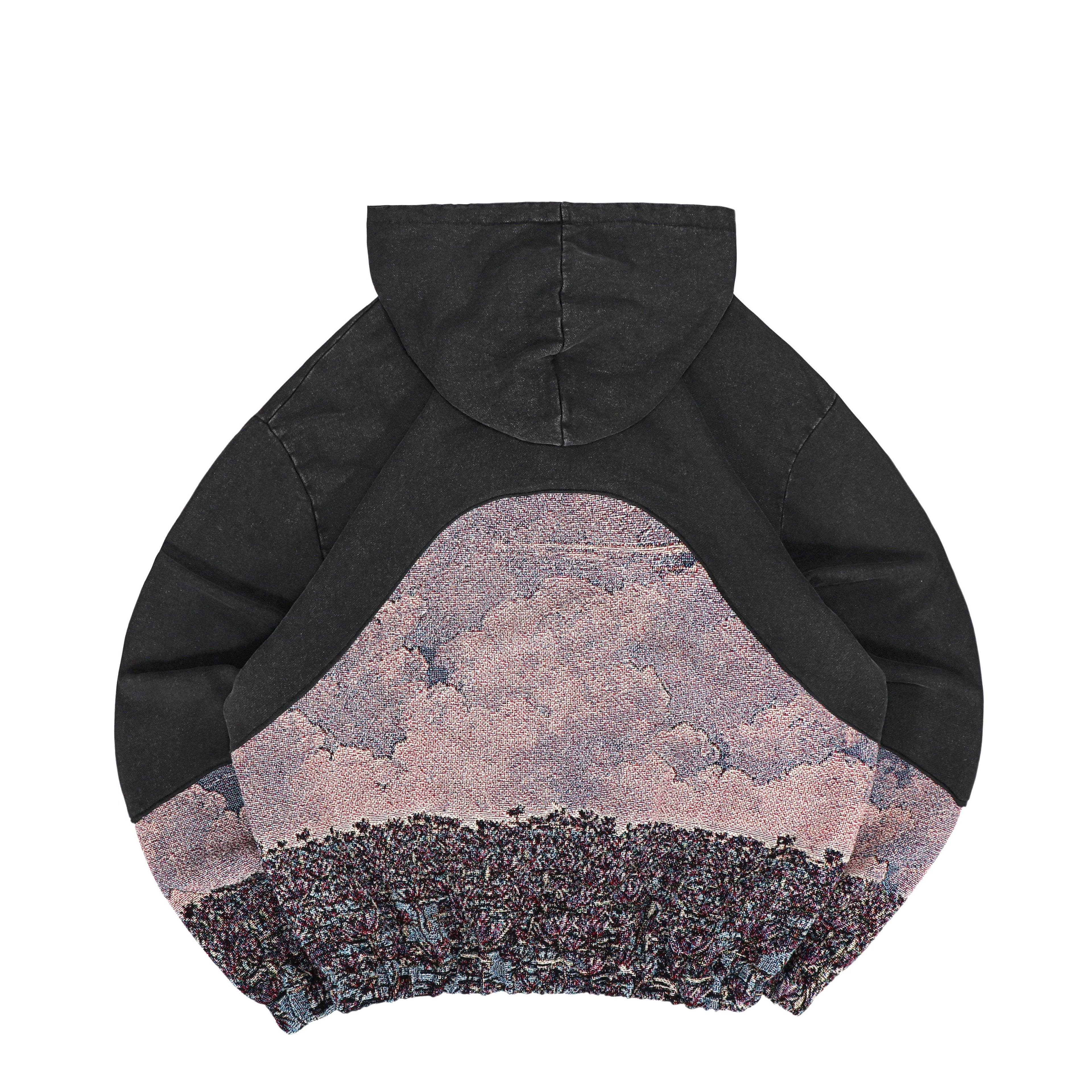 Sweat à capuche délavé "Squelette en paix " 1 sur 1 (M)