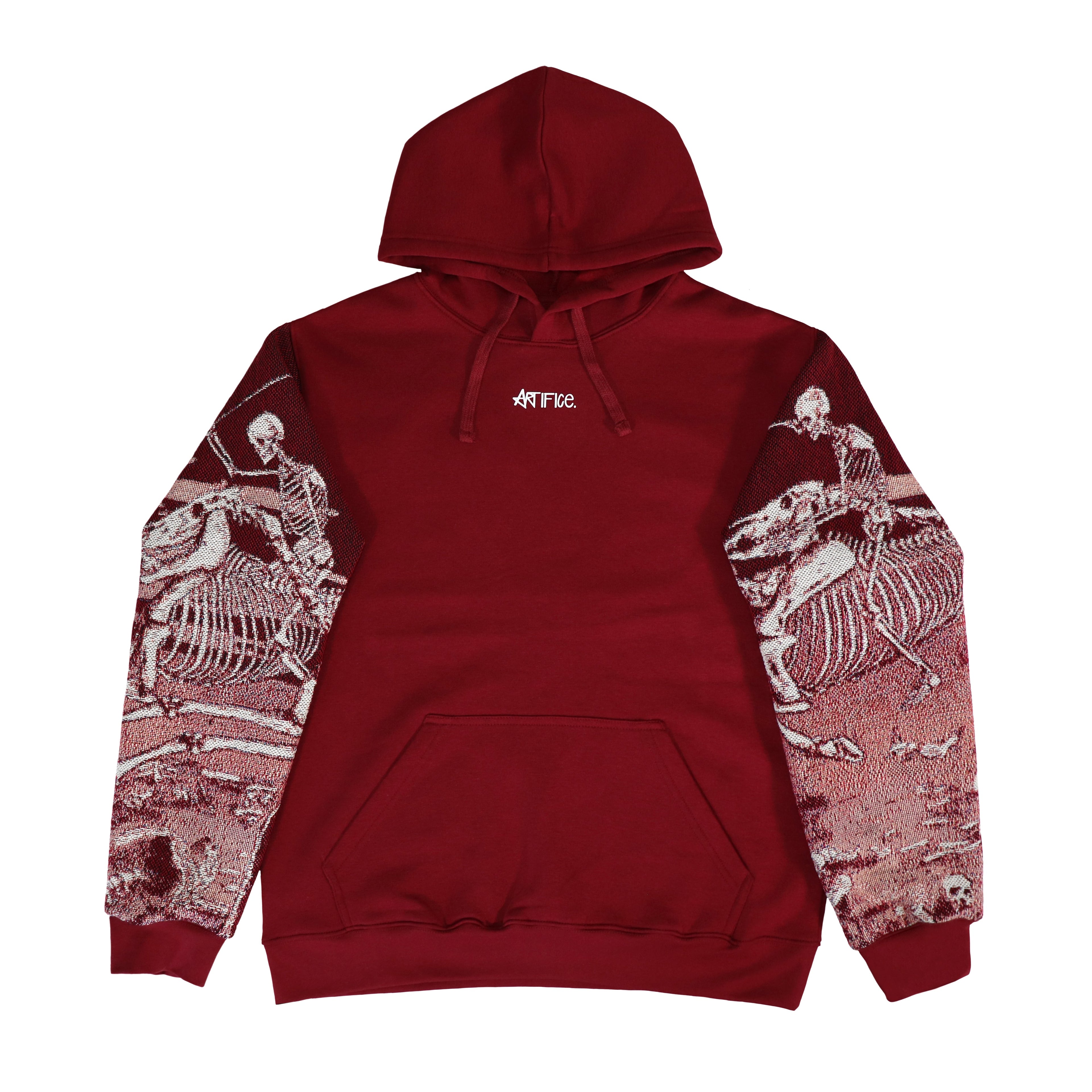 "Cavaliers squelettes" Artifice à double manchon. Sweat à capuche 1 sur 1 (L)