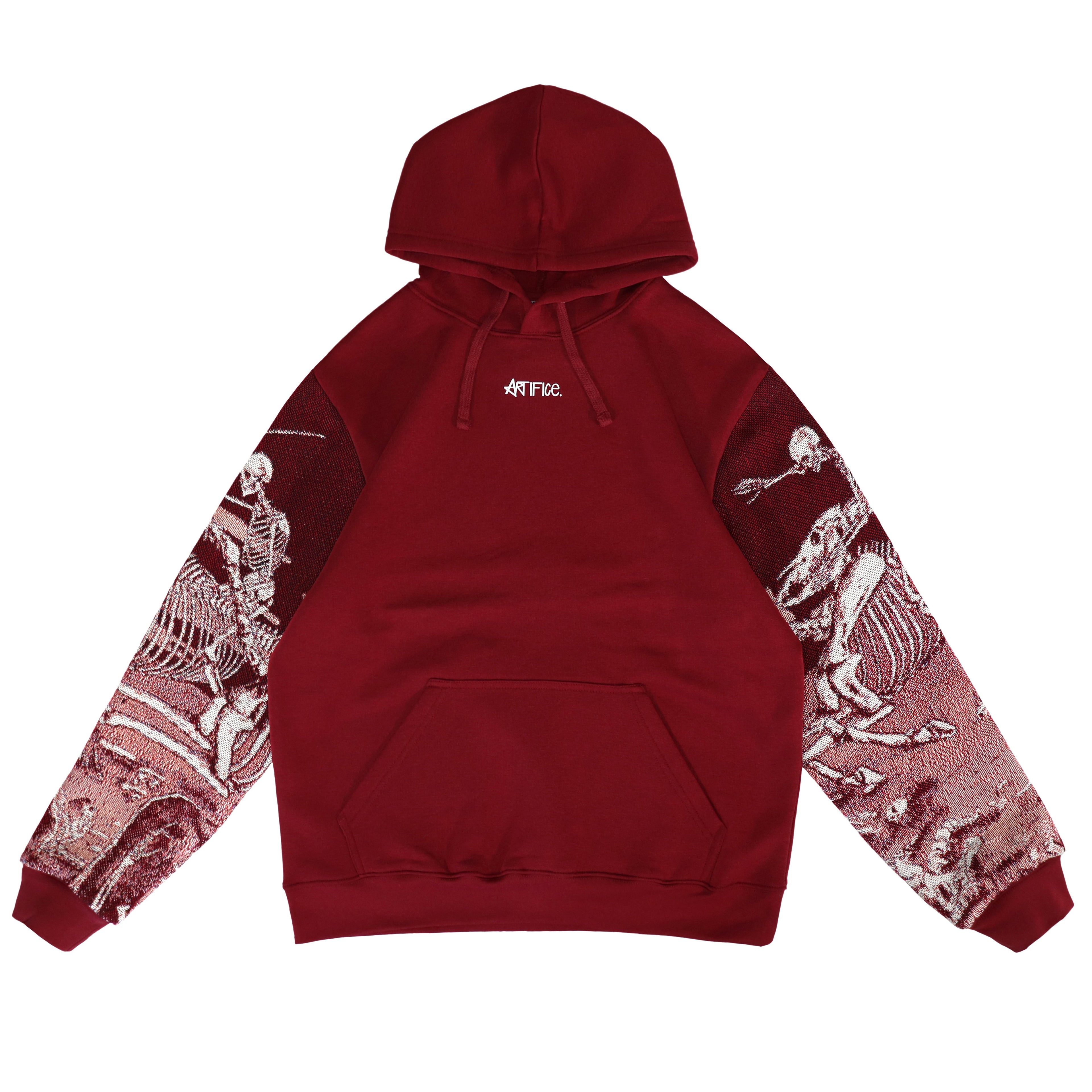 "Cavaliers squelettes" Artifice à double manchon. Sweat à capuche 1 sur 1 (L)