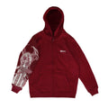 ''Dragon destroying a city" Sleeve Artifice. Hoodie Zipped