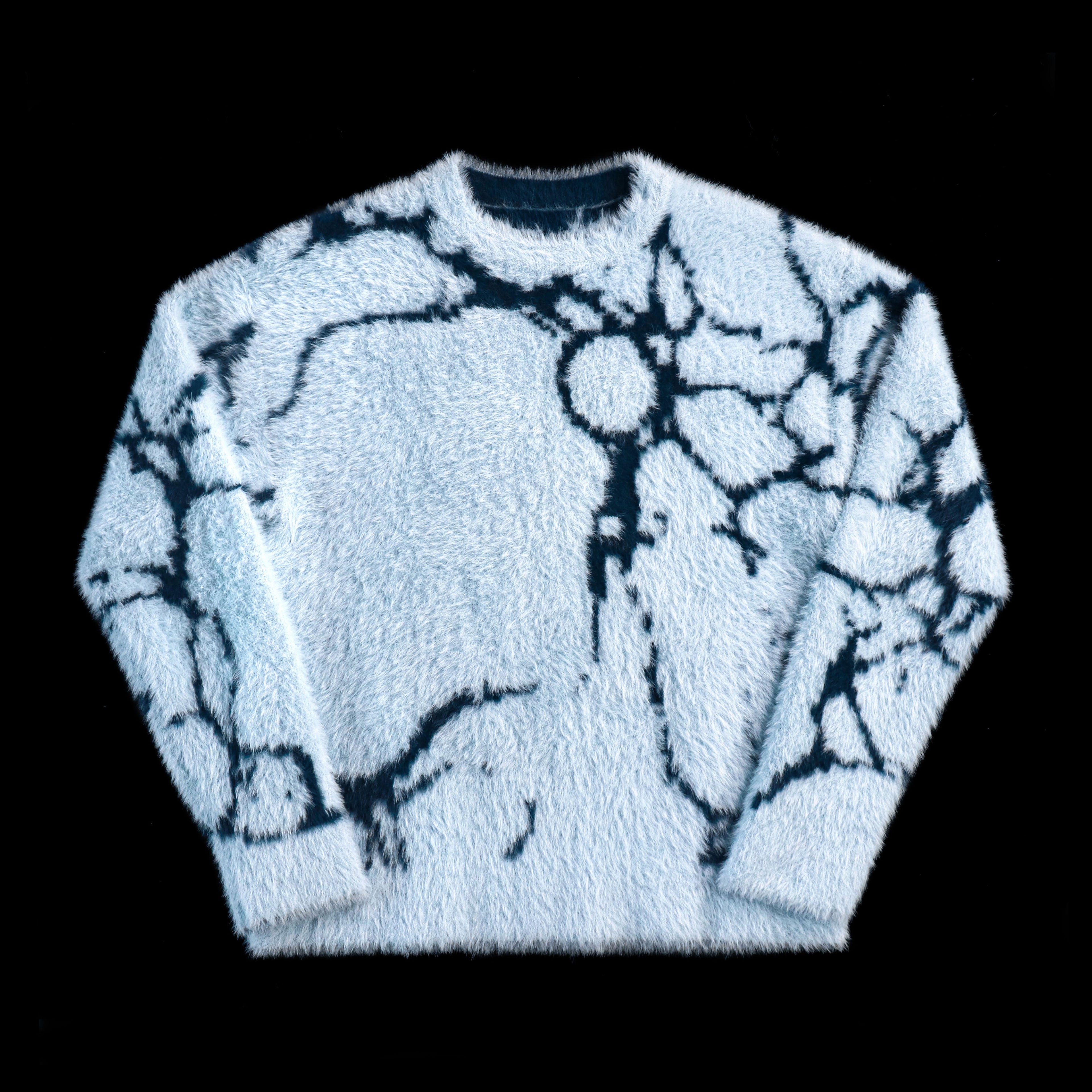 Blue reversible fluffy