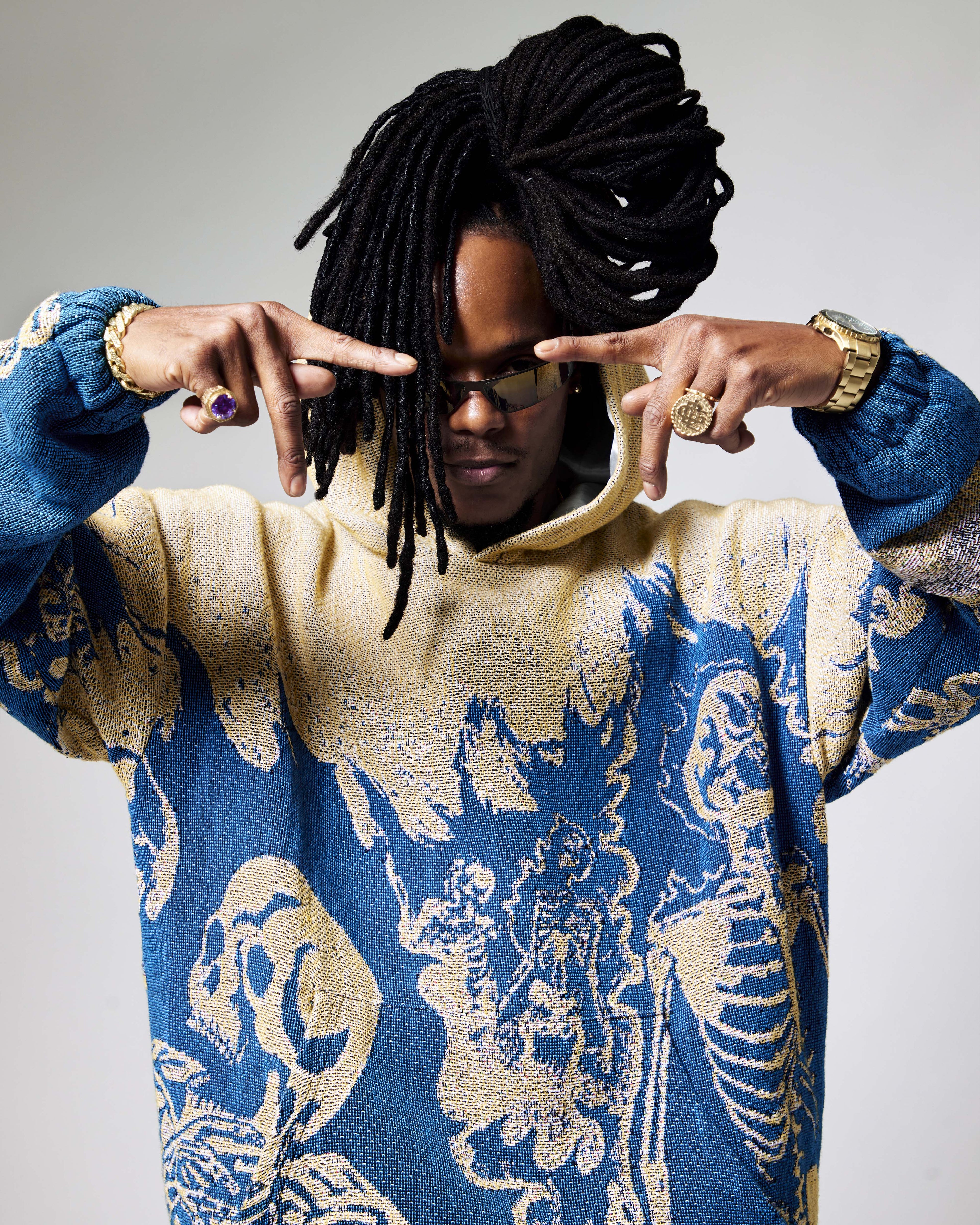 'Flaming Skeletons' hoodie